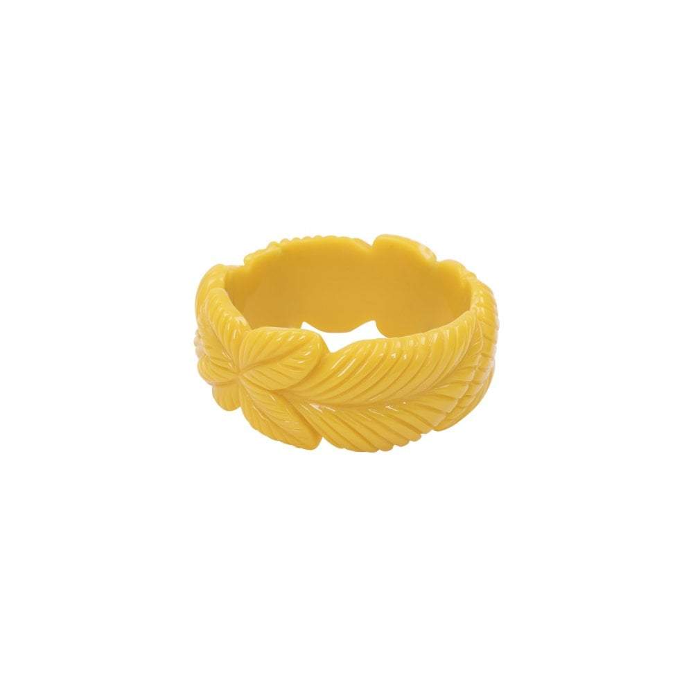 Collectif Accessories Carrie Vintage Leaves Bangle-Yellow-Vendemia