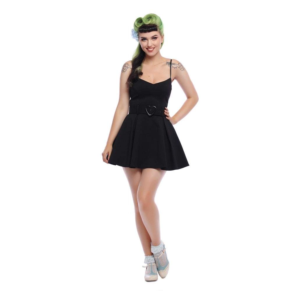 Collectif Mainline Naomi Plain Skater Dress-Vendemia
