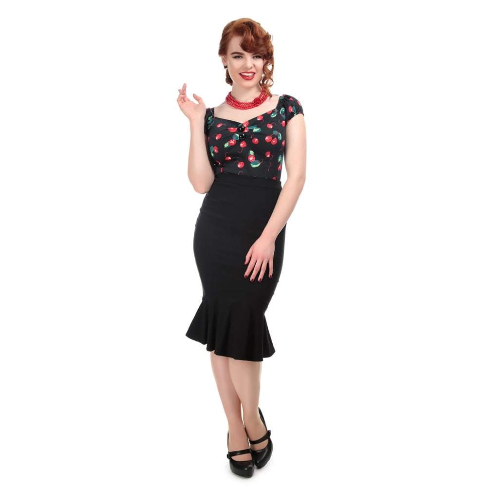 Collectif Mainline Winifred Fishtail Skirt-Vendemia