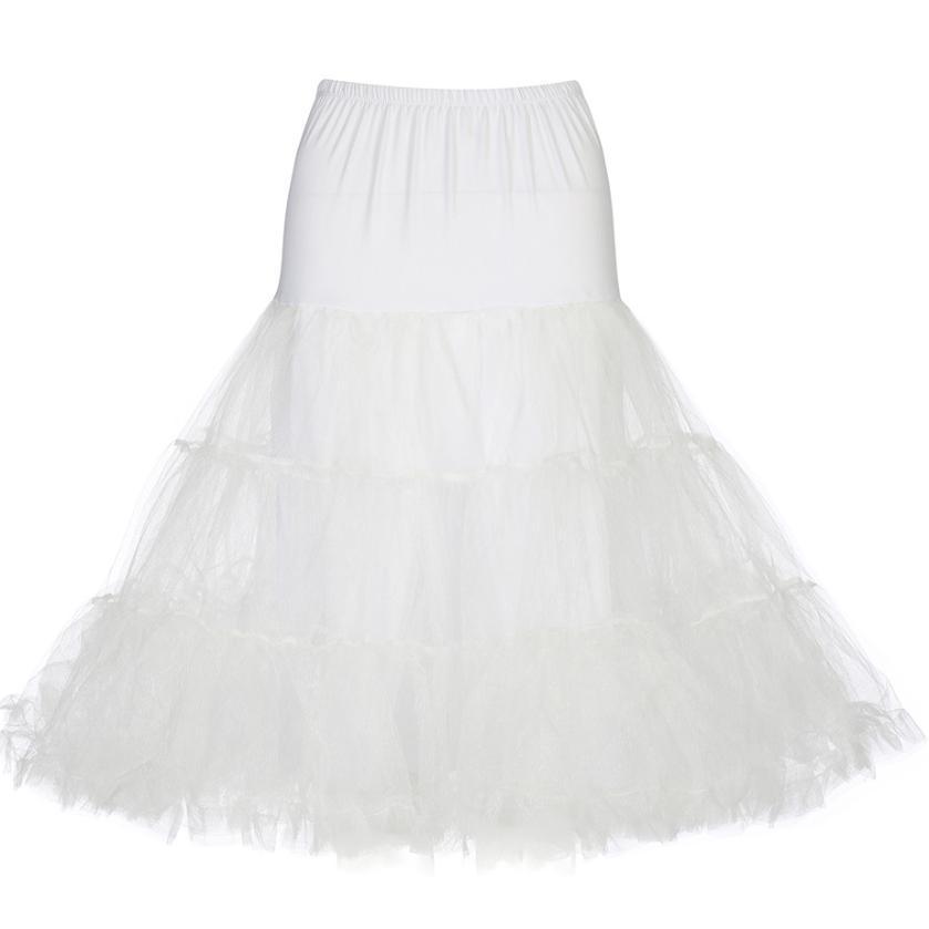 Lindy Bop Tulle 1950s Petticoat 30" Long-White-Vendemia