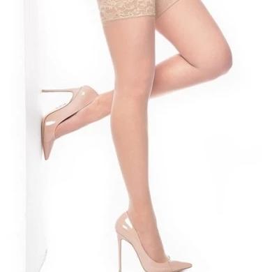 Pamela Mann Lace Top Hold Ups Natural Nude-Vendemia