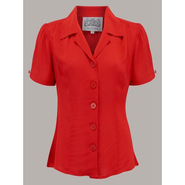 The Seamstress Of Bloomsbury Grace Blouse-Red-Vendemia