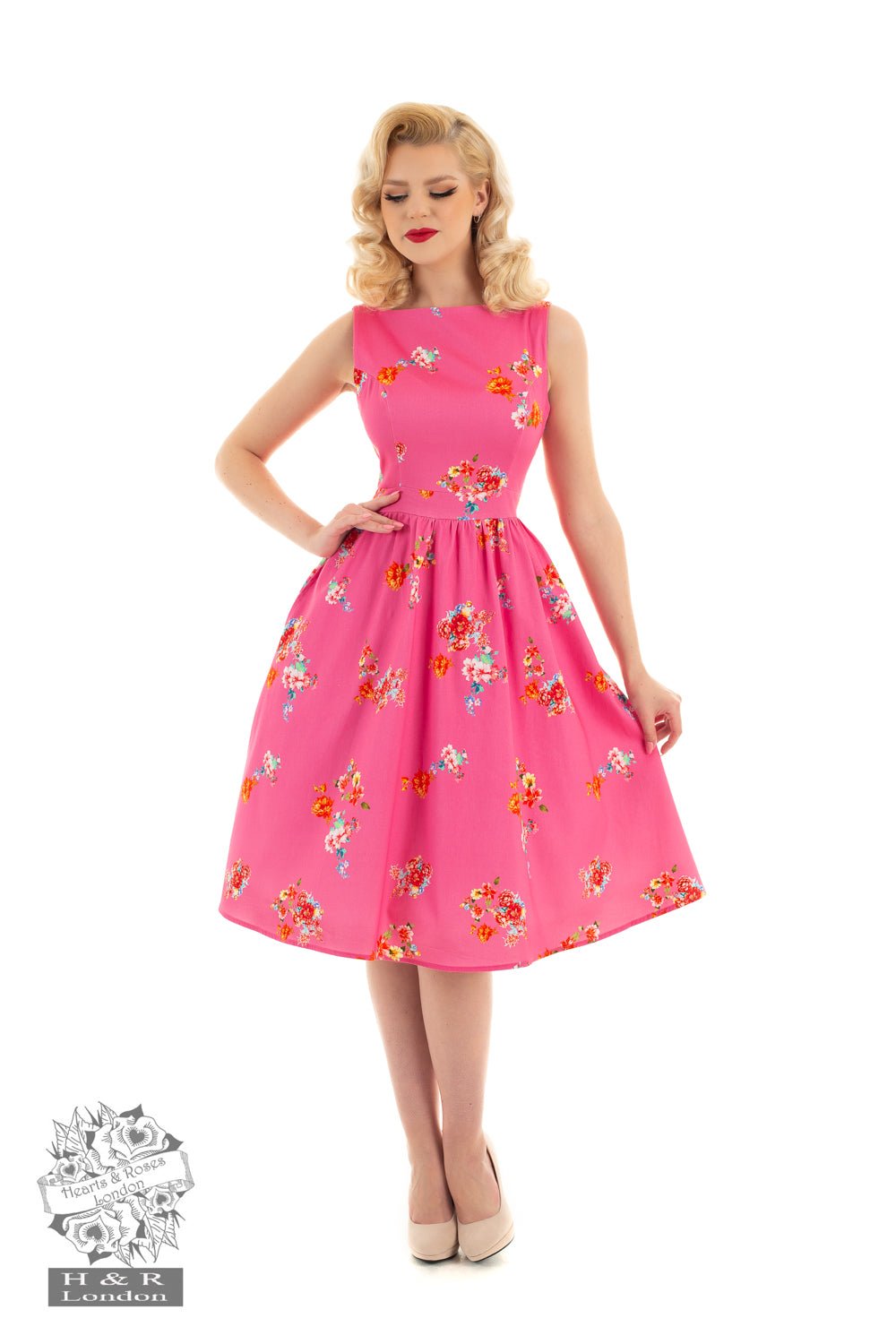 Hearts &amp; Roses Polly Swing Dress - Vendemia