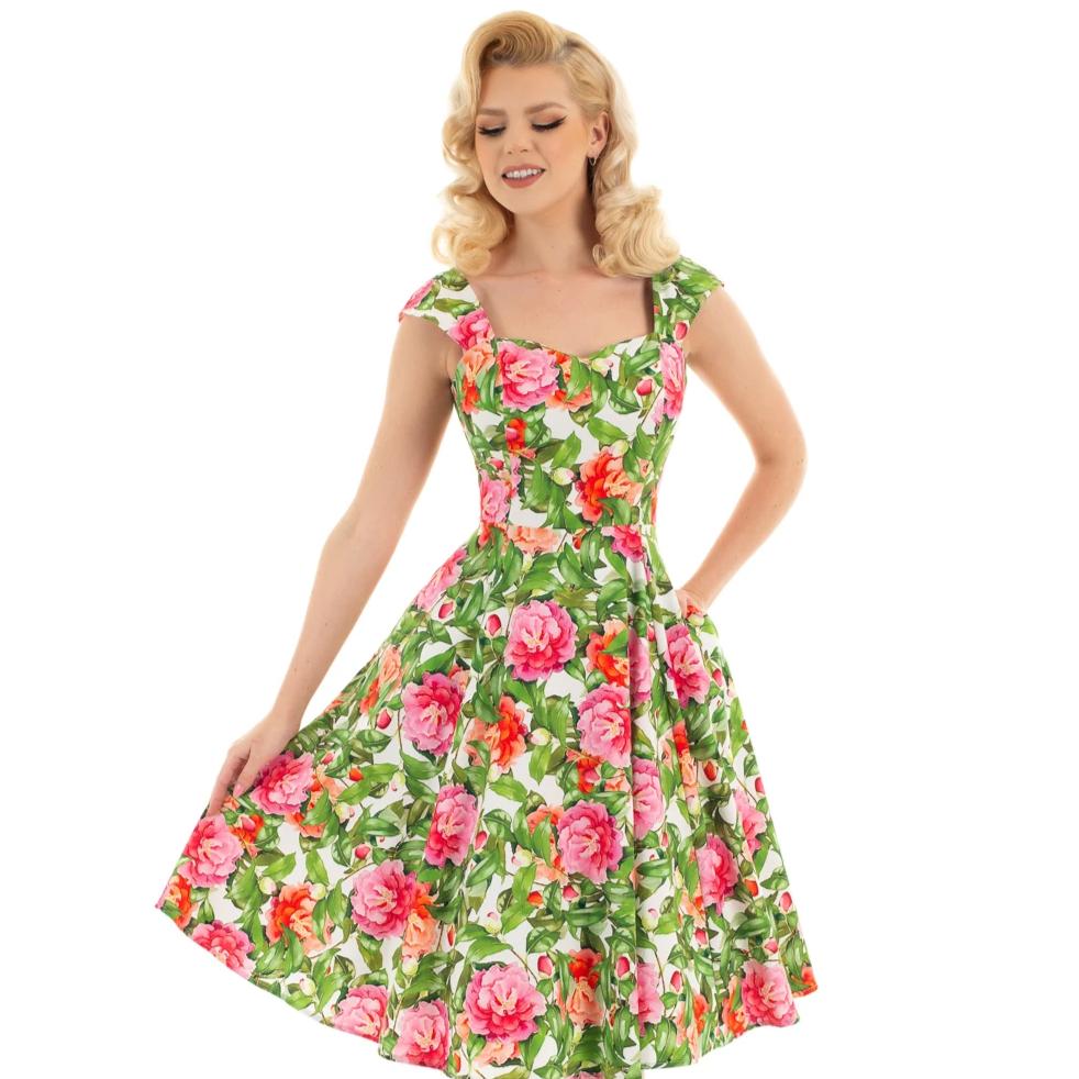 Hearts & Roses Penny Swing Dress - Vendemia