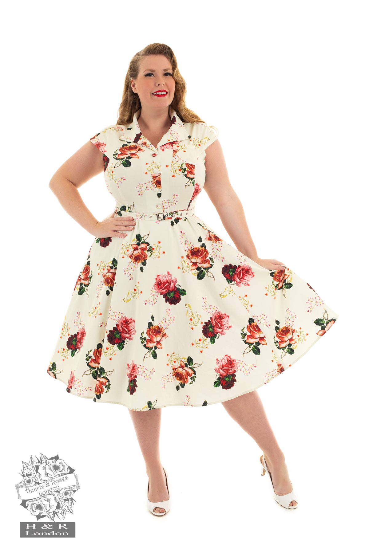 Hearts &amp; Roses Delilah Swing Dress - Vendemia