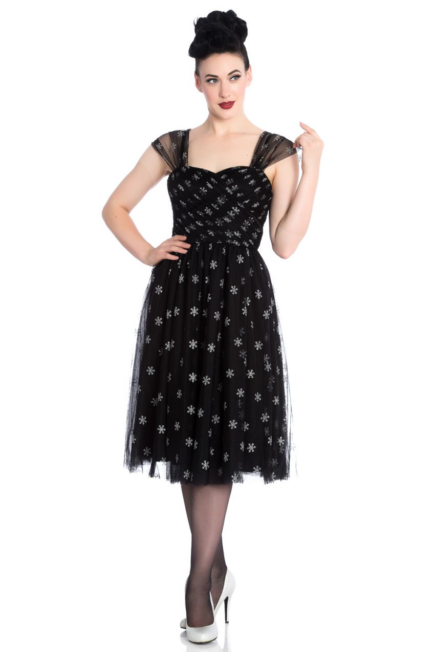 Hell Bunny Snowstar Christmas Dress - Vendemia