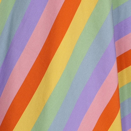 Collectif Mainline Nova Vintage Rainbow Swing Dress
