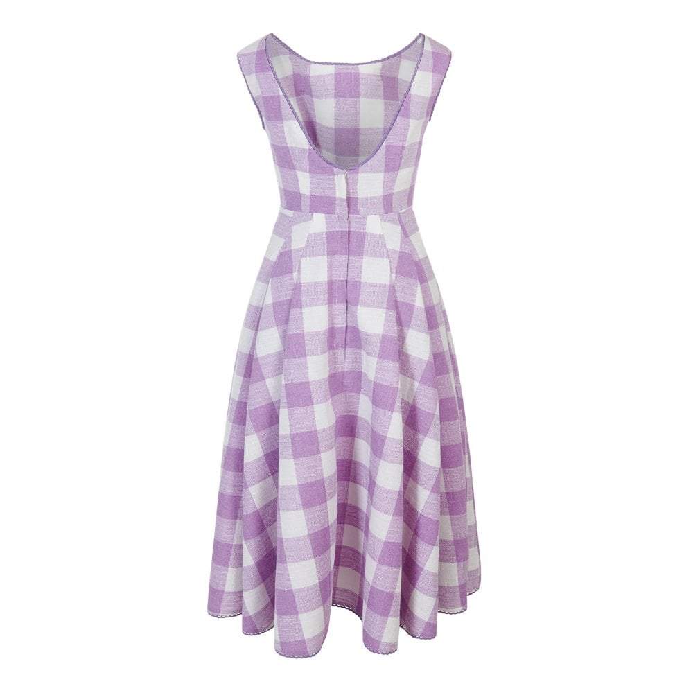 Bright and Beautiful Pauline Oversized Gingham Dress-Vendemia