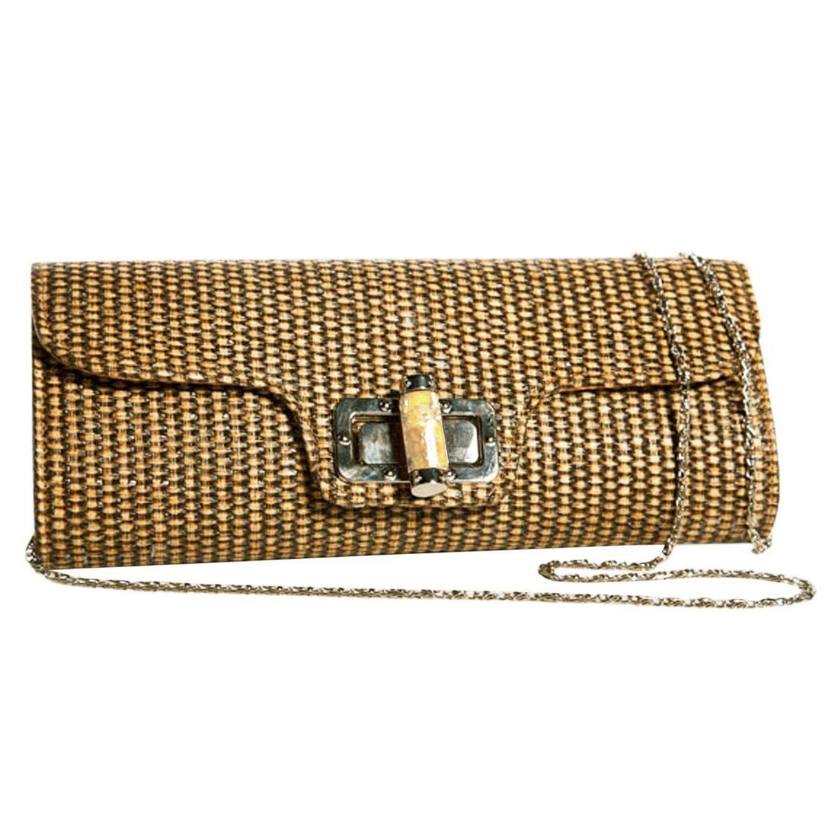 Collectif Accessories Bamboo Clutch-Mocha-Vendemia