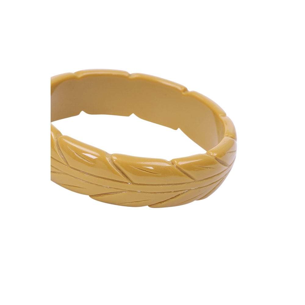 Collectif Accessories Lena Carved Bangle-Mustard-Vendemia