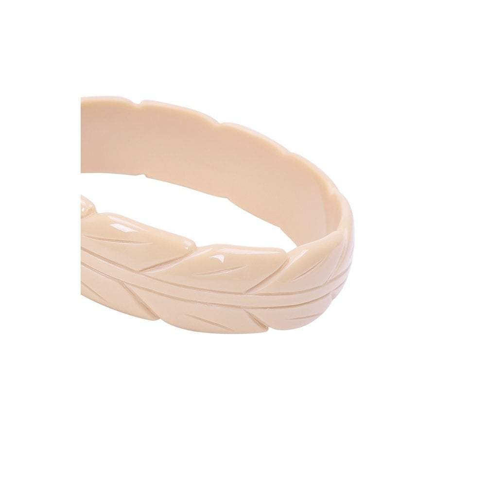 Collectif Accessories Lena Carved Bangle-Cream-Vendemia