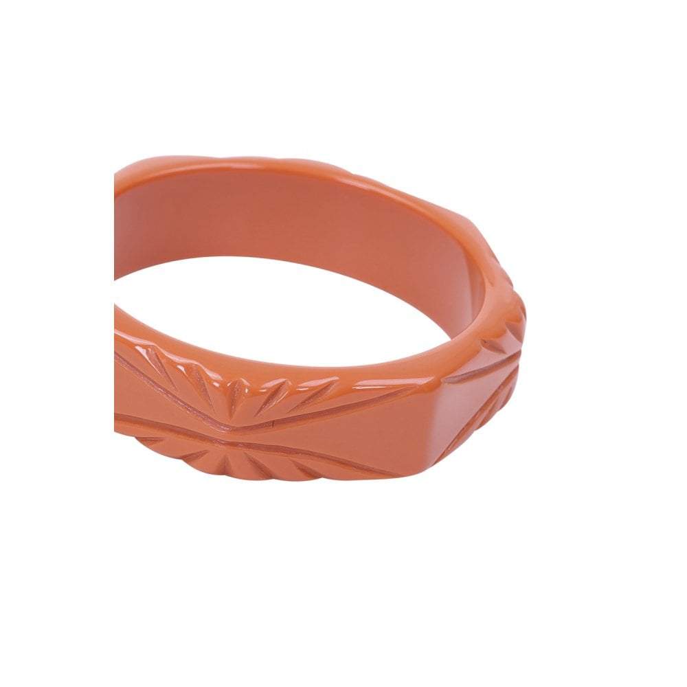 Collectif Accessories Olivia Carved Bangle-Orange-Vendemia