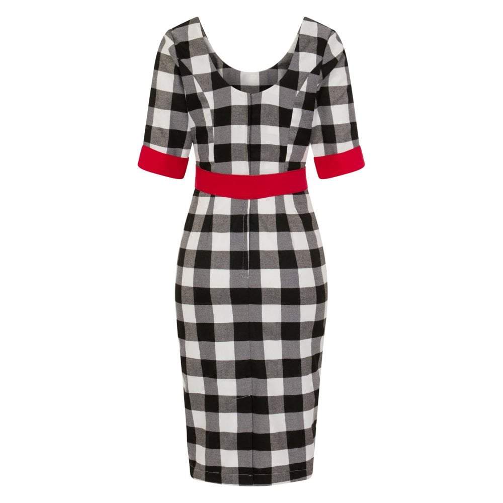 Collectif June Gingham Pencil Dress-Vendemia