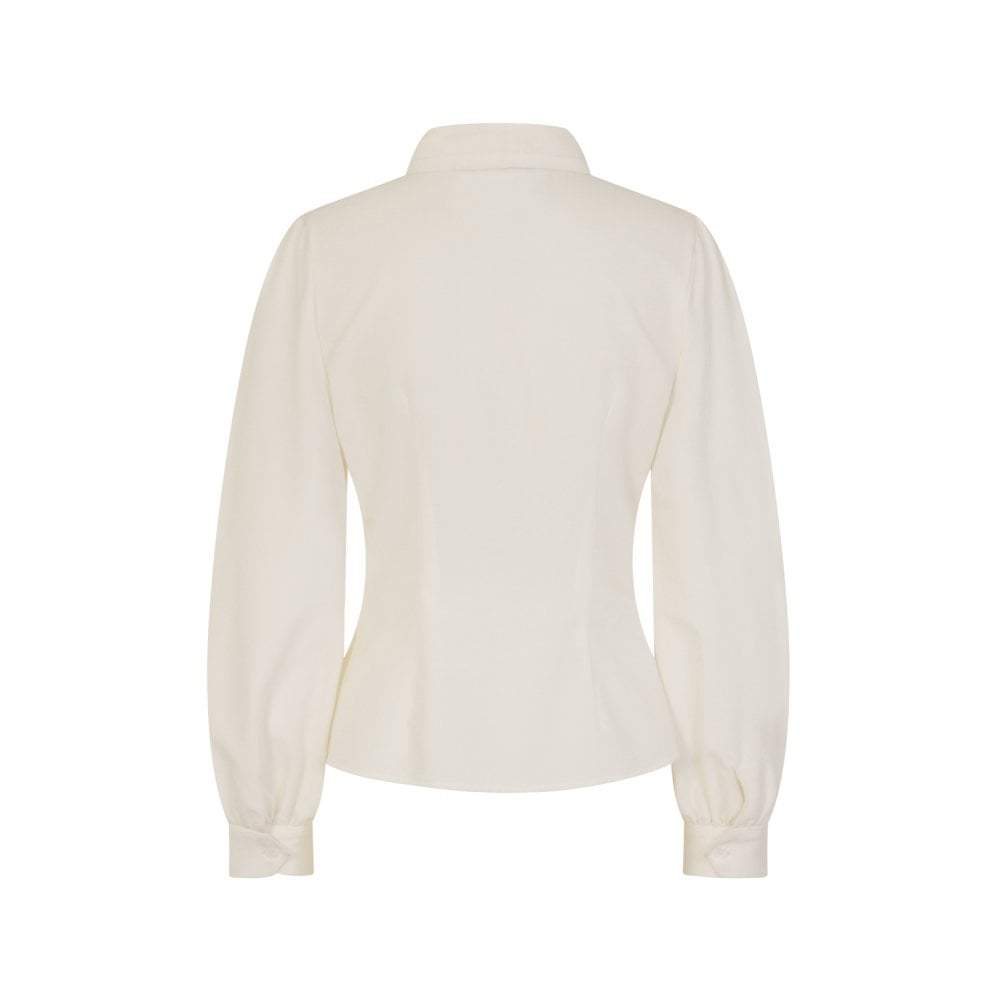 Collectif Mainline Beccy Plain Blouse Ivory-Vendemia