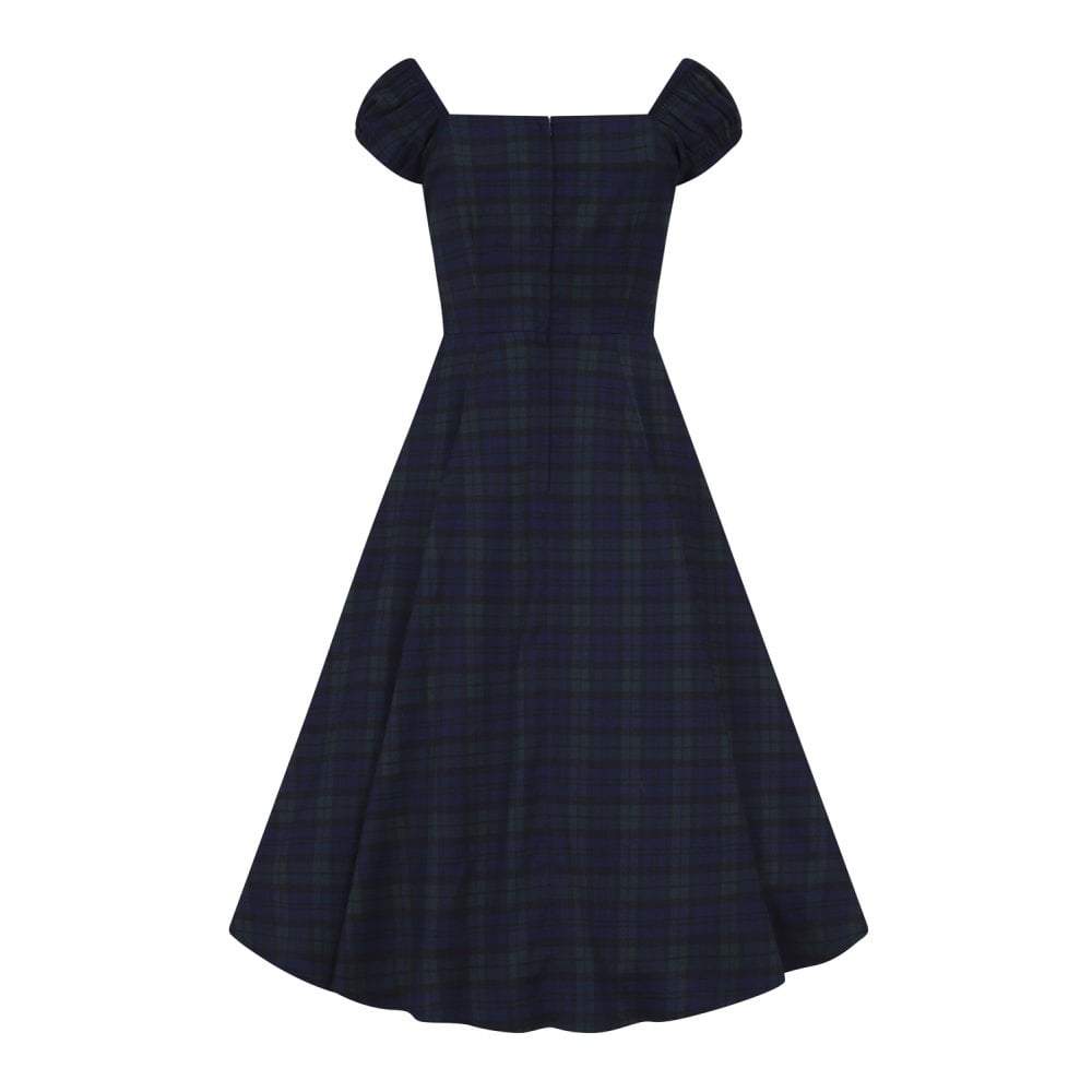 Collectif Mainline Dolores Blackwatch Check Doll Dress-Vendemia