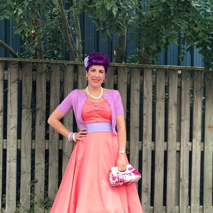 Collectif Mainline Dolores Doll Classic Cotton Dress-Vendemia