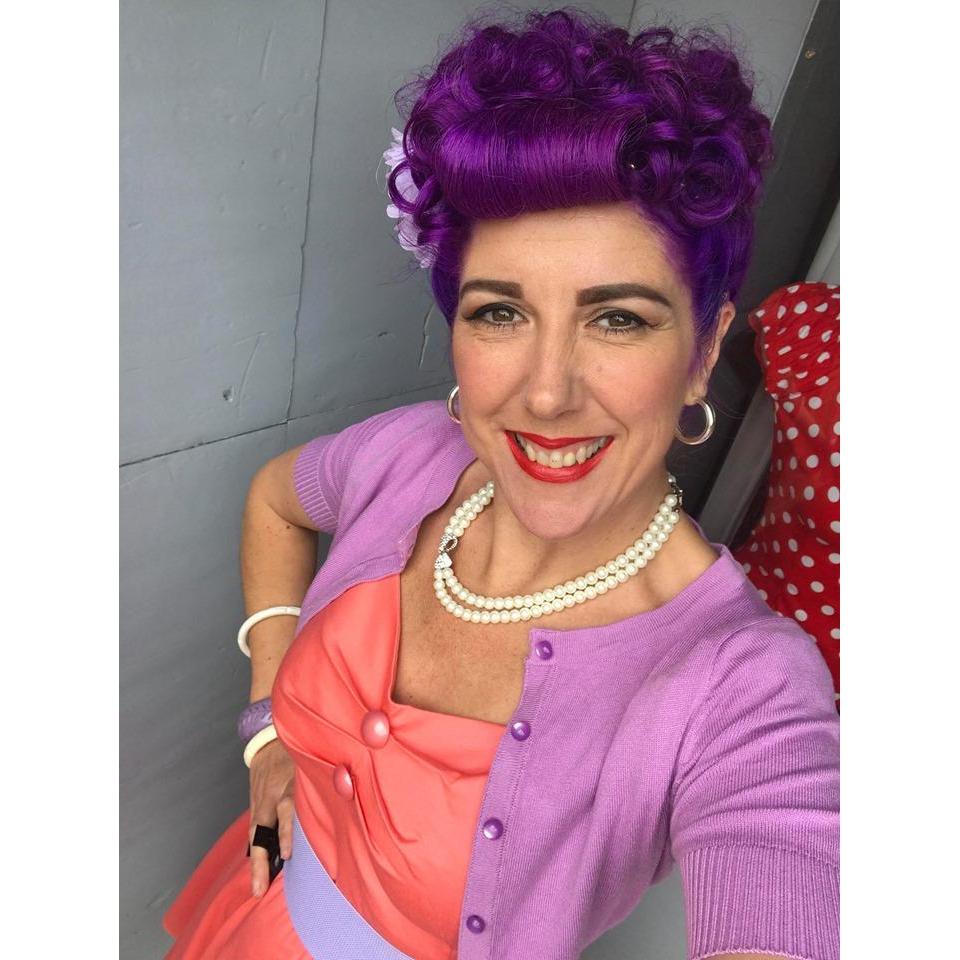 Collectif Mainline Dolores Doll Classic Cotton Dress-Vendemia