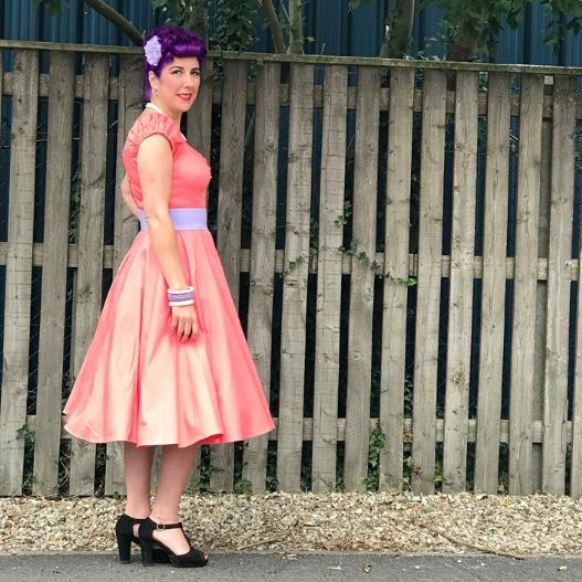 Collectif Mainline Dolores Doll Classic Cotton Dress-Vendemia