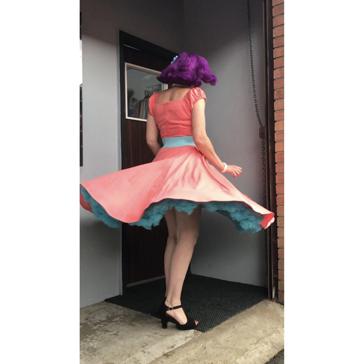 Collectif Mainline Dolores Doll Classic Cotton Dress-Vendemia