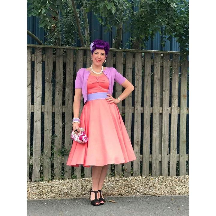 Collectif Mainline Dolores Doll Classic Cotton Dress-Vendemia