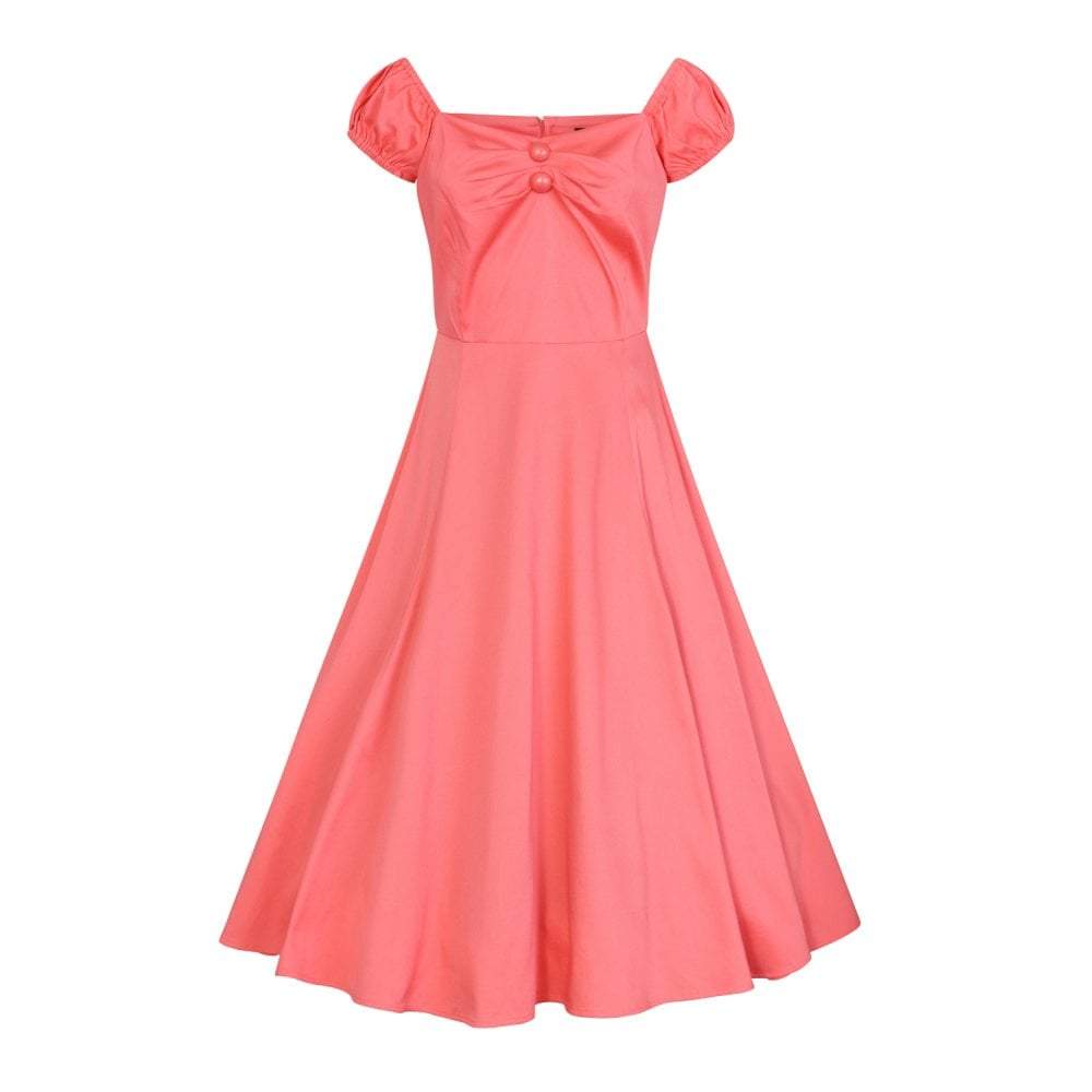 Collectif Mainline Dolores Doll Classic Cotton Dress-Vendemia