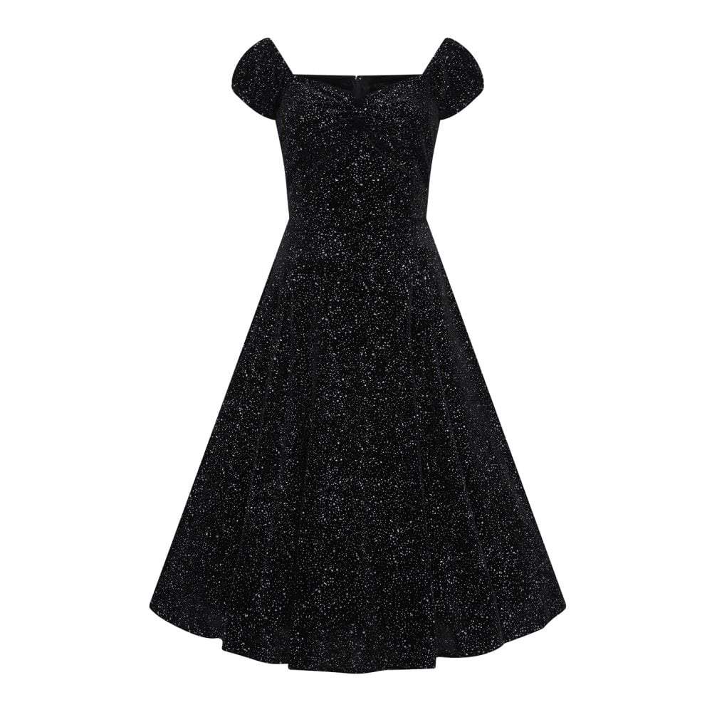Collectif Mainline Dolores Glitter Drops Doll Dress-Vendemia