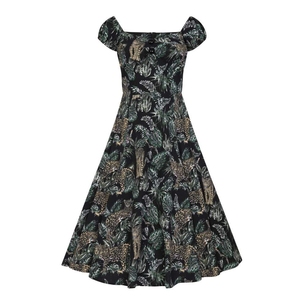 Collectif Mainline Dolores Jungle Doll Dress-Vendemia