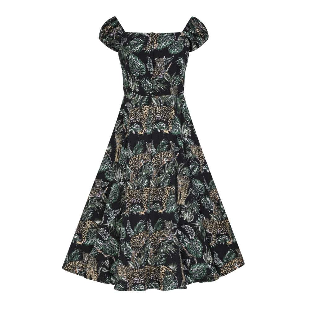 Collectif Mainline Dolores Jungle Doll Dress-Vendemia