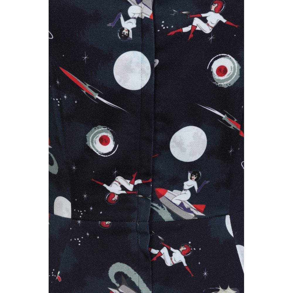 Collectif Mainline Dolores Space Pin Up Doll Dress-Vendemia