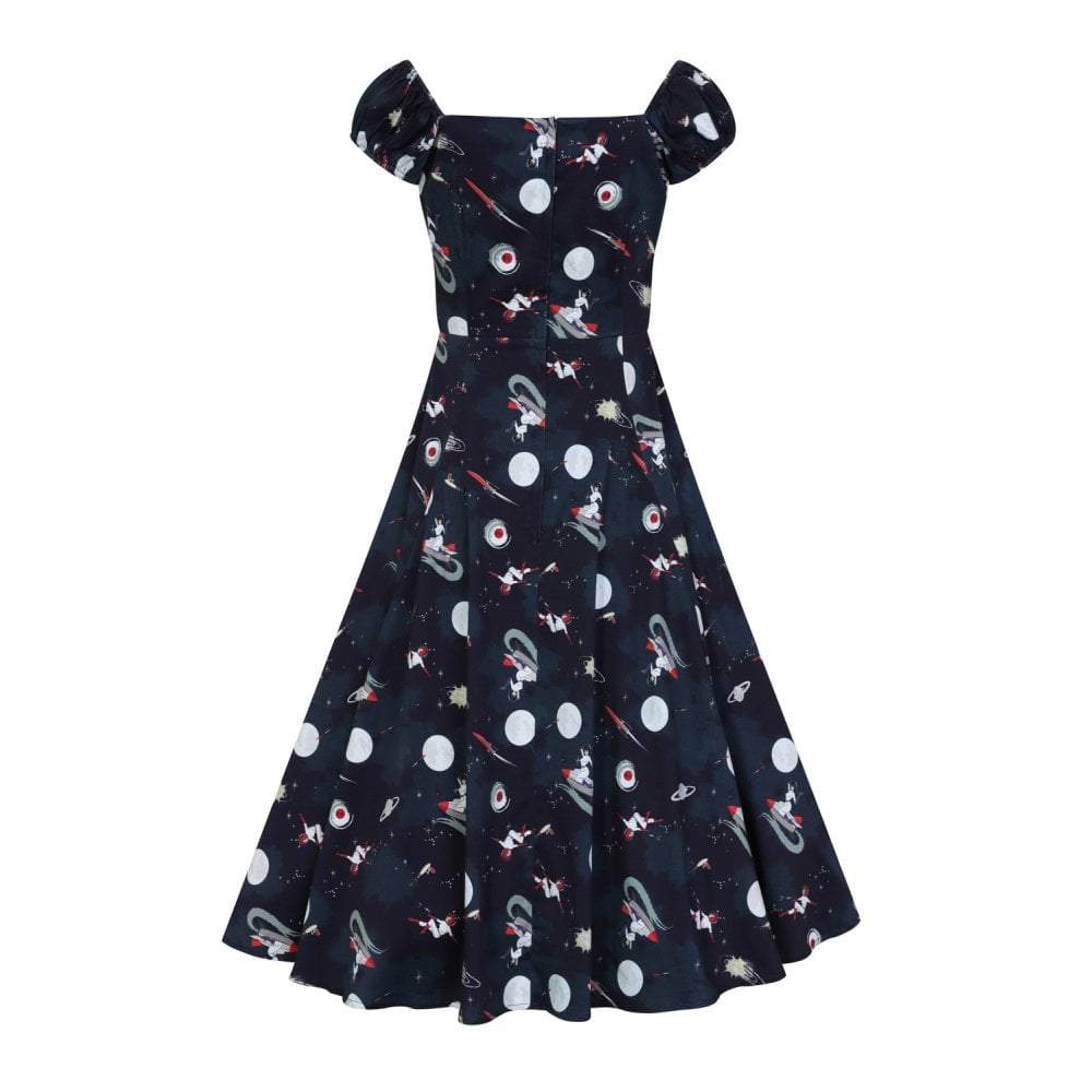 Collectif Mainline Dolores Space Pin Up Doll Dress-Vendemia