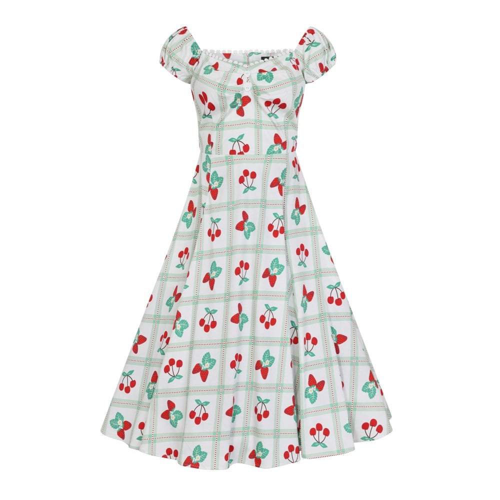 Collectif Mainline Dolores Sweetheart Picnic Doll Dress-Vendemia