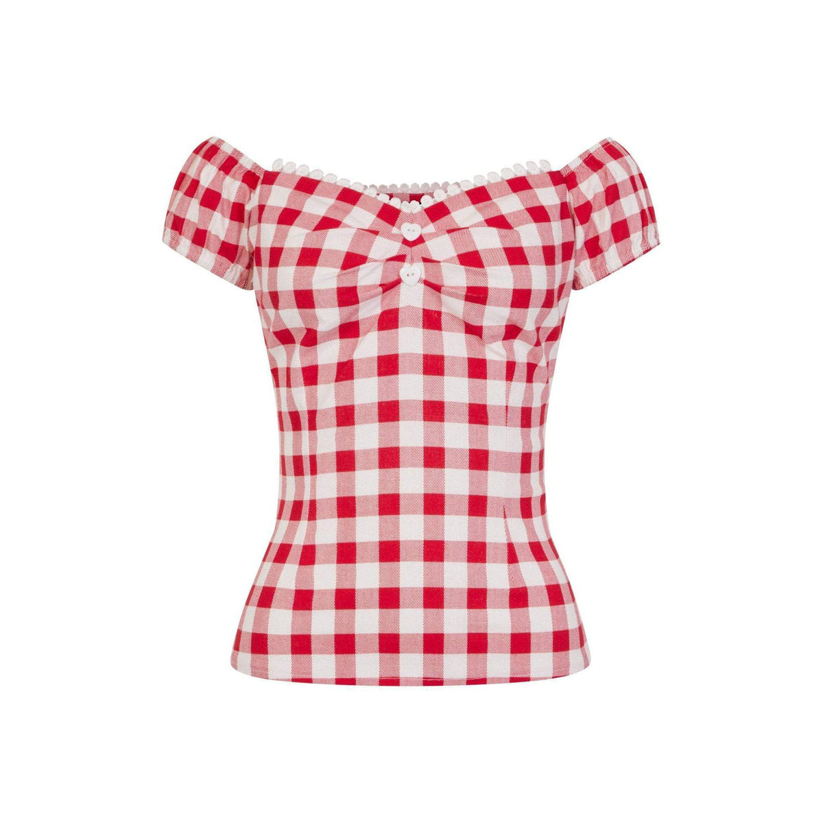 Collectif Mainline Dolores Vintage Gingham Top-Vendemia