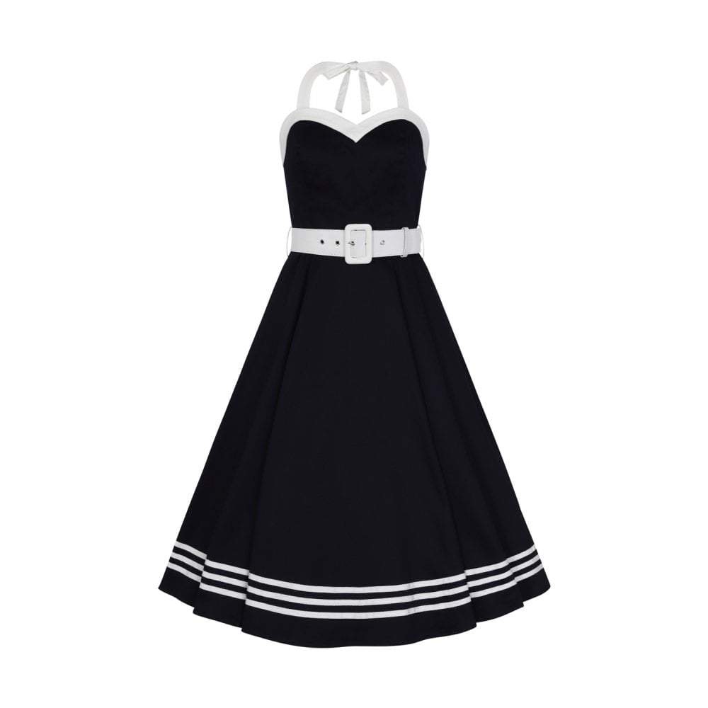 Collectif Mainline Georgie Nautical Swing Dress-Vendemia