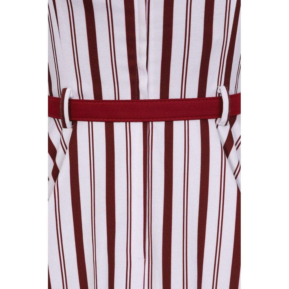 Collectif Mainline Nova Candy Stripe Swing Dress-Vendemia