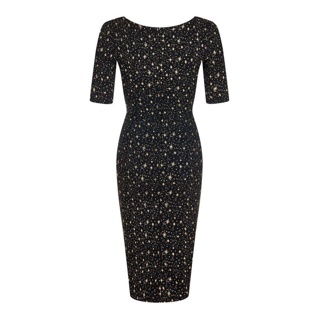 Collectif Trixie Atomic Star Pencil Dress-Vendemia