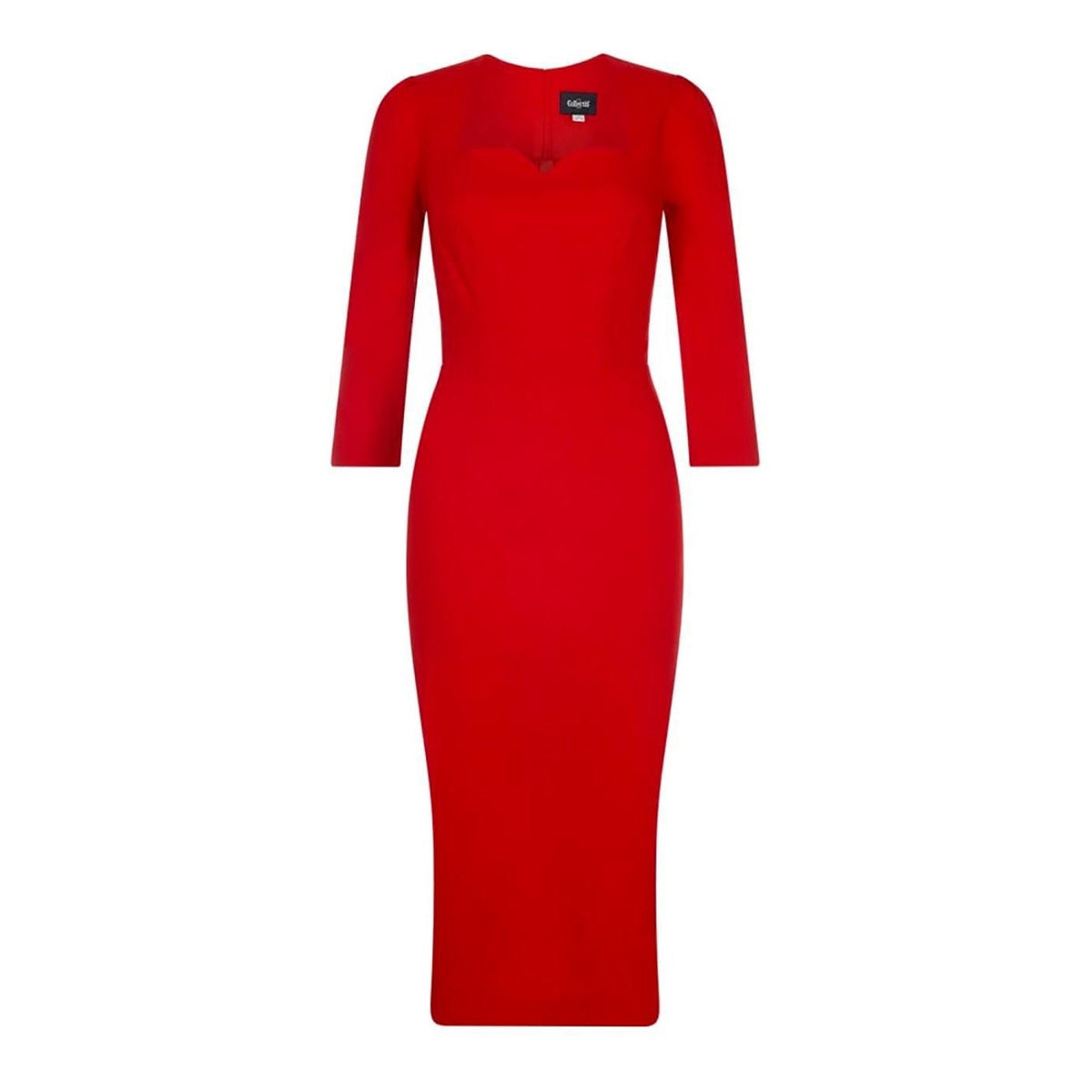 Collectif Vanessa Pencil Dress Red-Vendemia