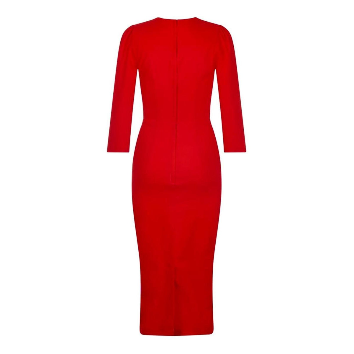Collectif Vanessa Pencil Dress Red-Vendemia
