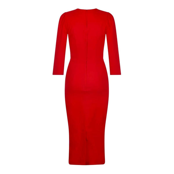 Collectif Vanessa Pencil Dress Red-Vendemia