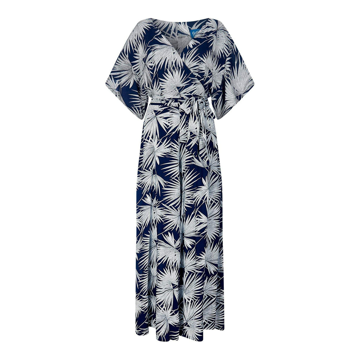 Collectif Vintage Akiko Palm Print Jumpsuit-Vendemia