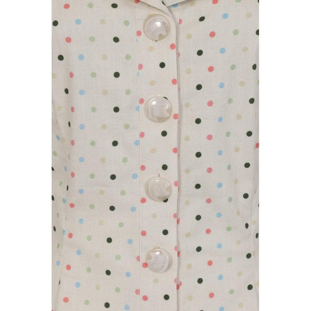 Collectif Vintage Brette Polka Dot Shirt-Vendemia