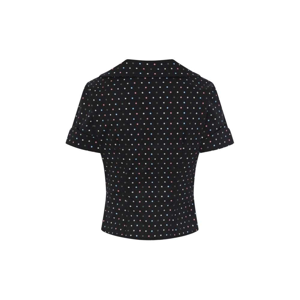 Collectif Vintage Brette Polka Dot Shirt-Vendemia