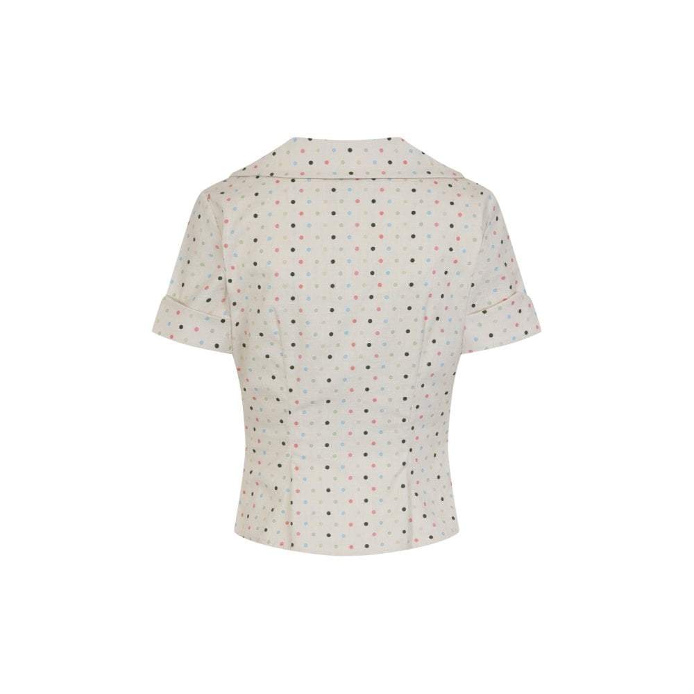 Collectif Vintage Brette Polka Dot Shirt-Vendemia