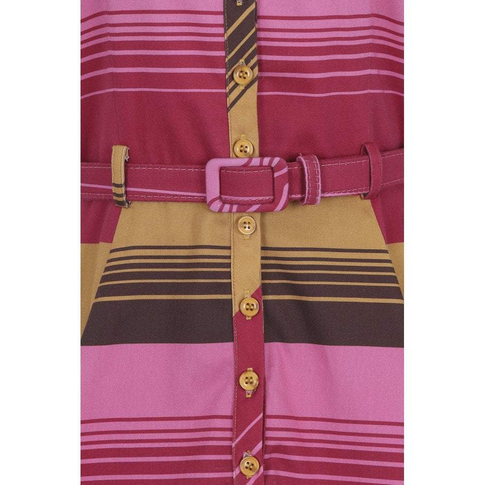 Collectif Vintage Caterina Sunset Stripes Swing Dress-Vendemia