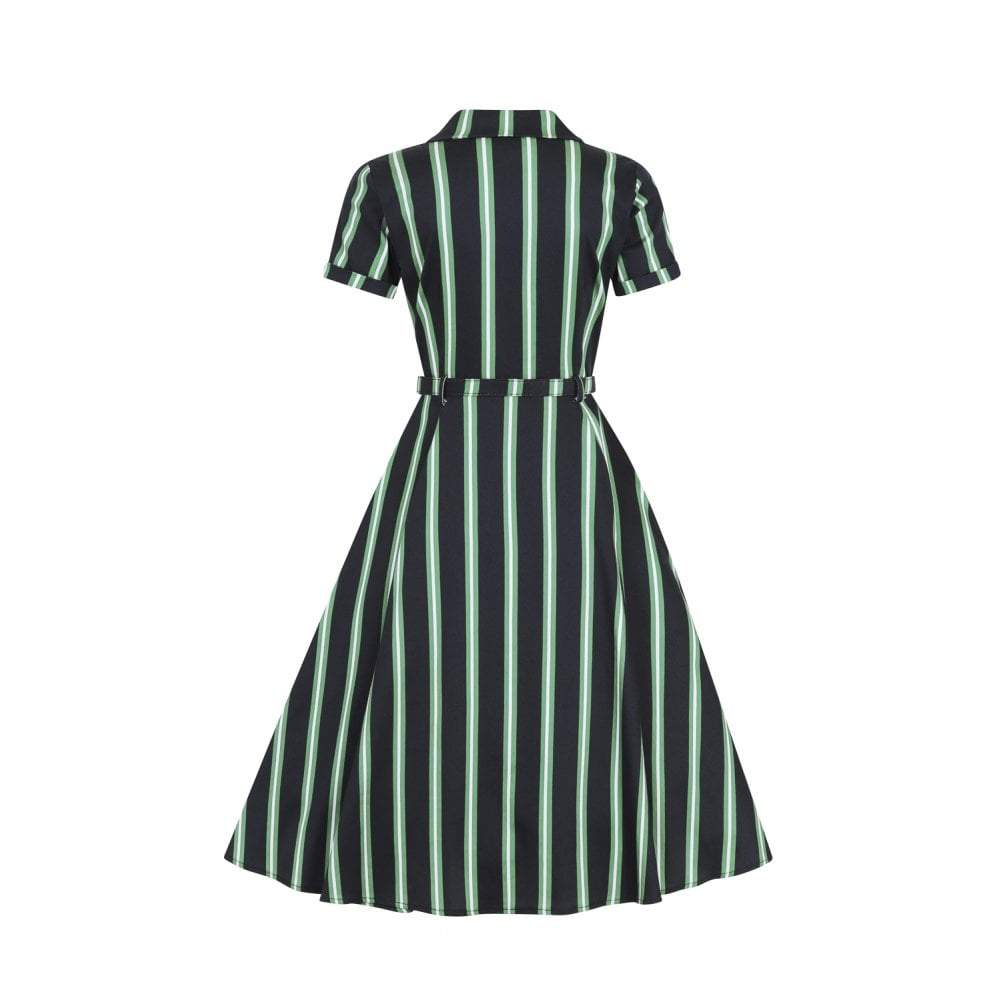 Collectif Vintage Caterina Witch Stripes Swing Dress-Vendemia