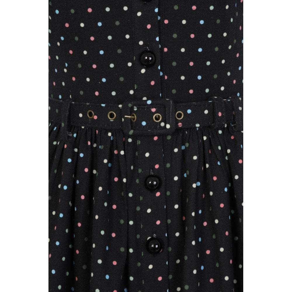 Collectif Vintage Jemima Polka Dot Swing Dress-Vendemia
