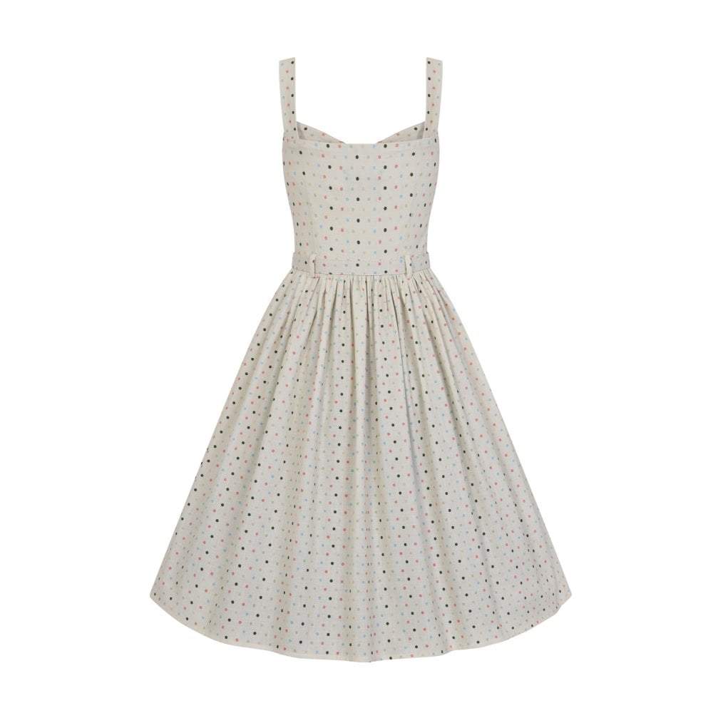 Collectif Vintage Jemima Polka Dot Swing Dress-Vendemia
