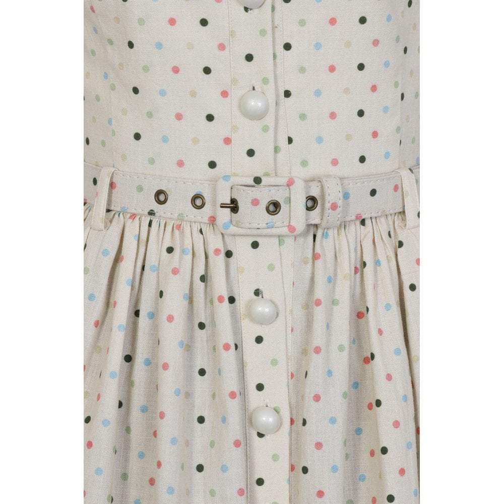Collectif Vintage Jemima Polka Dot Swing Dress-Vendemia