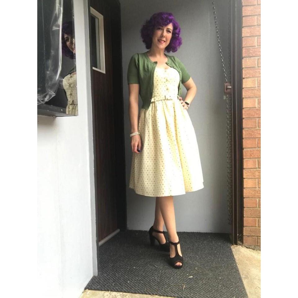 Collectif Vintage Jemima Polka Dot Swing Dress-Vendemia