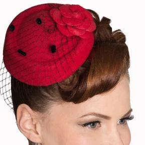 Dancing Days by Banned Marilyn fascinator-Red-Vendemia