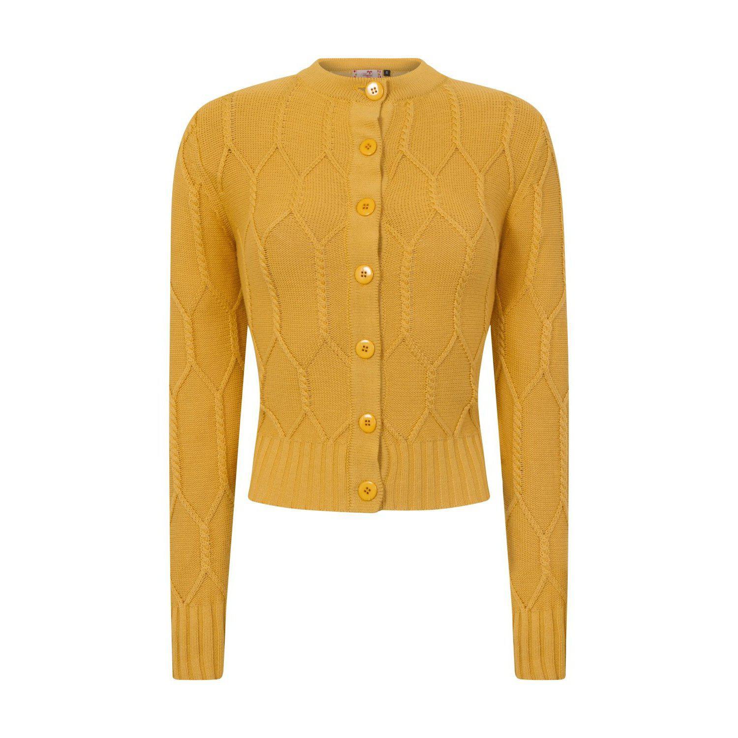 Dancing Days Midnight Daze Cardigan-Mustard-Vendemia